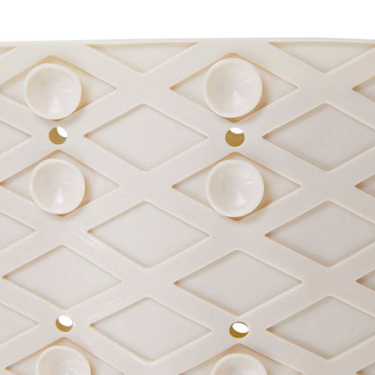 Bademåtte 70x35 cm Beige Antiskrid PVC 1 stk. | 3560233018847