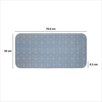 Bademåtte 70x35 cm Blå Skridsikker PVC 1 stk.