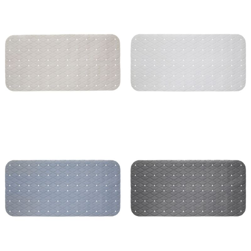 Bademåtte 70x35 cm Blå Skridsikker PVC 1 stk.