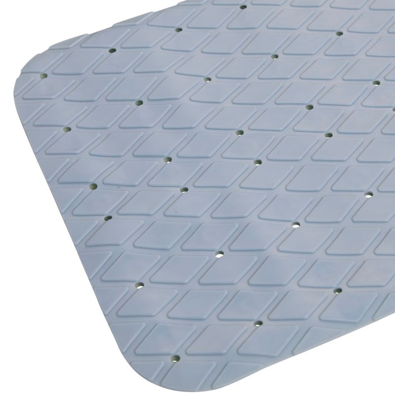 Bademåtte 70x35 cm Blå Skridsikker PVC 1 stk.