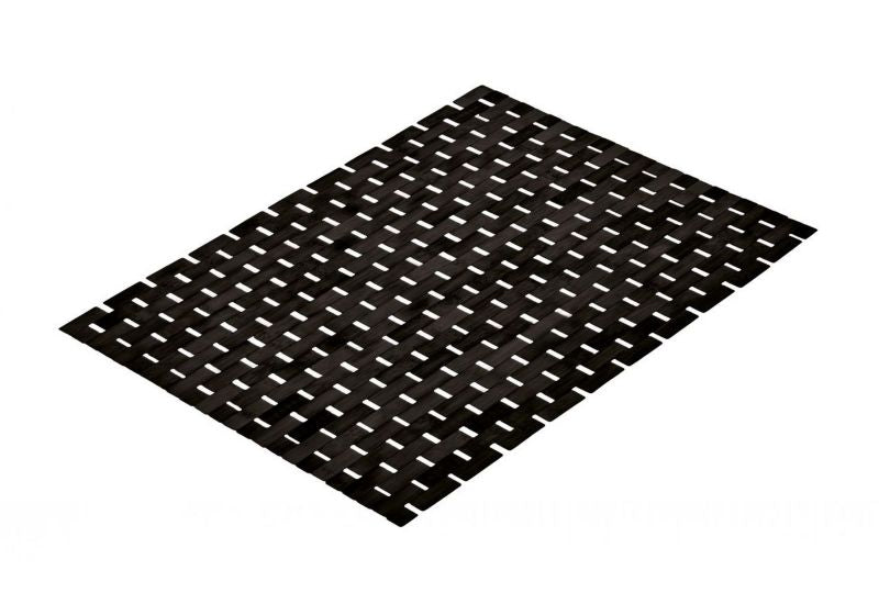 Bambus Bademåtte 70x50 cm Sort Skridsikker 1 stk.
