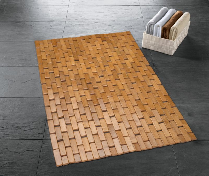 Bambus Bademåtte Antiskrid 70x50 cm Natur