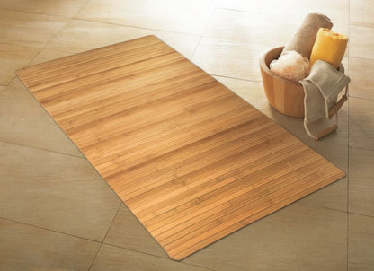 Bambus Bademåtte Antiskrid 115x60 cm Brun 1 stk. | 4004478164727