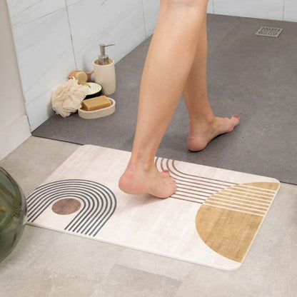 Diatomit Bademåtte Imagine 39x60 cm Beige Skridsikker