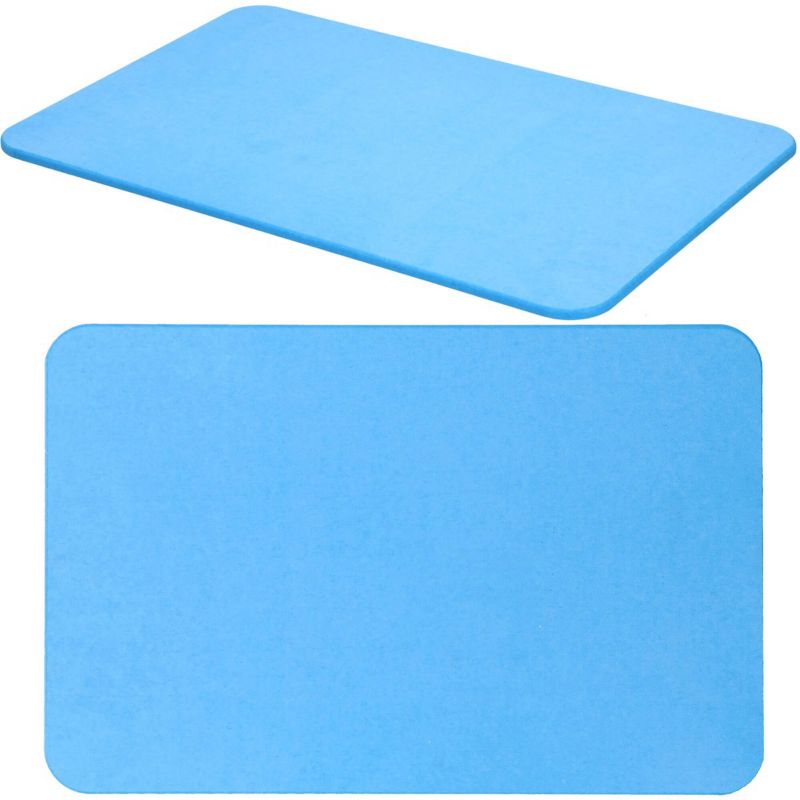 Diatomit badeværelsesmåtte Springos 60 x 40 x 0,9 cm skridsikker blå 1 stk.