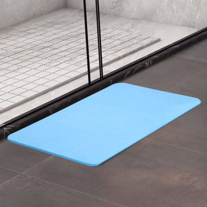 Diatomit badeværelsesmåtte Springos 60 x 40 x 0,9 cm skridsikker blå 1 stk.
