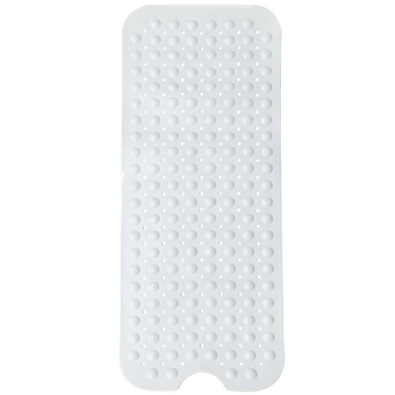 Bademåtte 99x40 cm Hvid Antiskrid PVC til Badekar 1 stk.