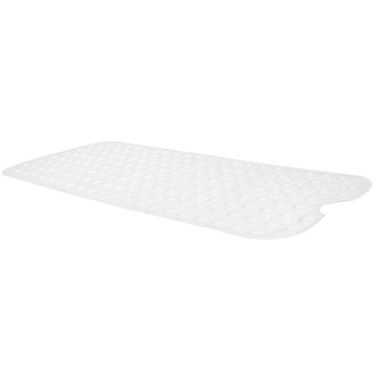 Bademåtte 99x40 cm Hvid Antiskrid PVC til Badekar 1 stk.