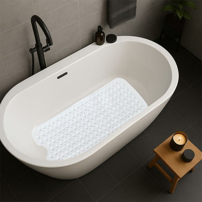 Bademåtte 99x40 cm Hvid Antiskrid PVC til Badekar 1 stk.