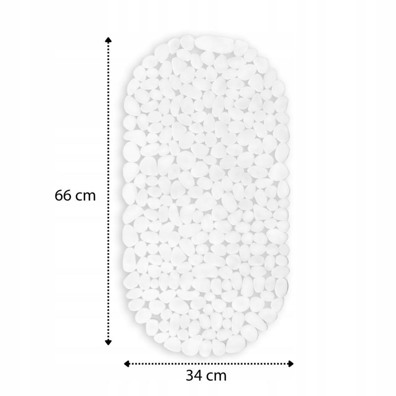 Bademåtte Hvid Skridsikker 66x34 cm PVC 5905923651337