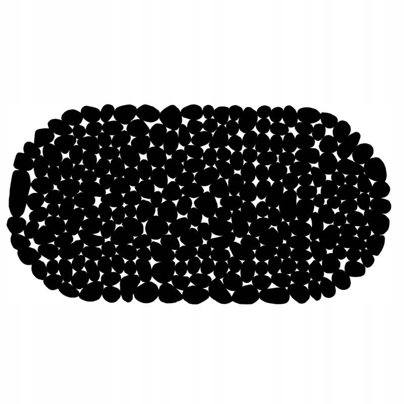 Bademåtte Sort Antiskrid 66x34 cm PVC