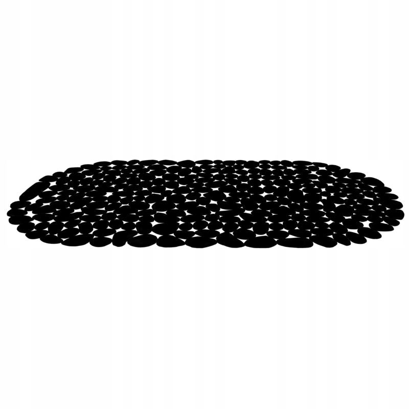 Bademåtte Sort Antiskrid 66x34 cm PVC