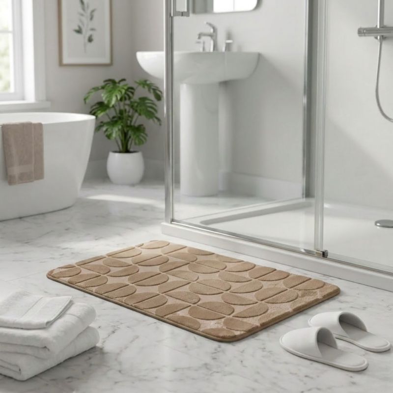 Bademåtte Roy 50x80 cm Cappuccino Memory Foam 1 stk.