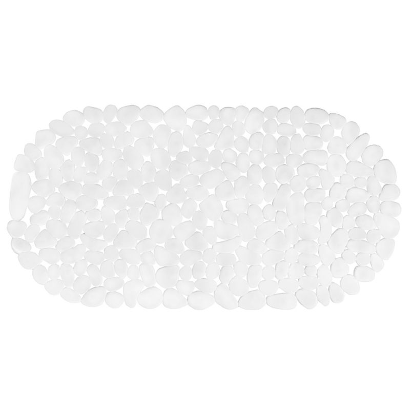 Bademåtte Hvid Antiskrid 66x34 cm PVC 1 stk.