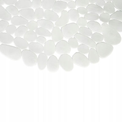 Bademåtte Hvid Antiskrid 66x34 cm PVC 1 stk.