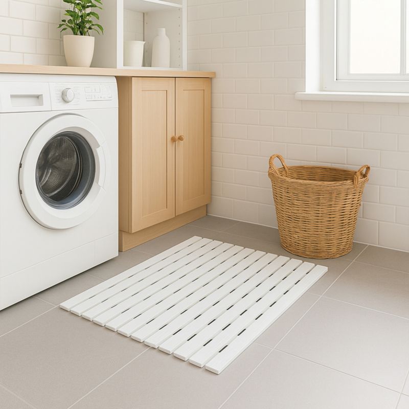 Antiskrid Bademåtte 43x60 cm Hvid PVC 9 mm 5907378742622