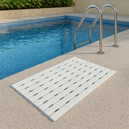 Antiskrid Bademåtte 43x60 cm Hvid PVC 9 mm 5907378742622