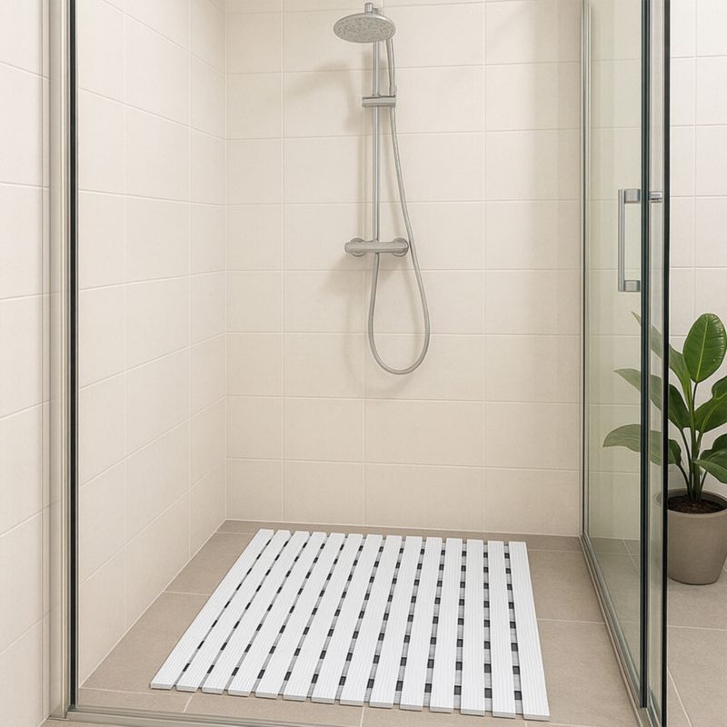 Antiskrid Bademåtte 43x60 cm Hvid PVC 9 mm 5907378742622