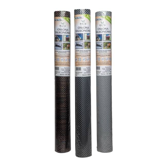 Antracit perforeret balkonmåtte 100 x 300 cm