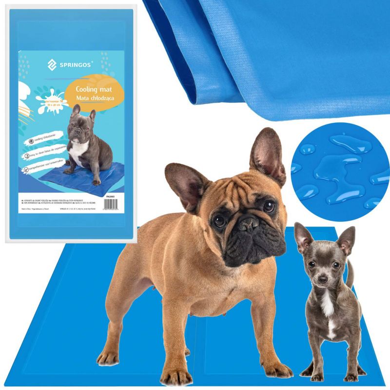 Springos kølemåtte med gel til hund 40 x 30 cm - køleunderlag til kæledyr, 1 stk.