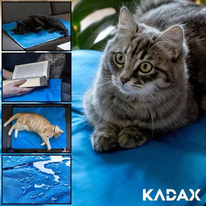 KADAX stor kølemåtte til hund og kat xl blå 1 stk.