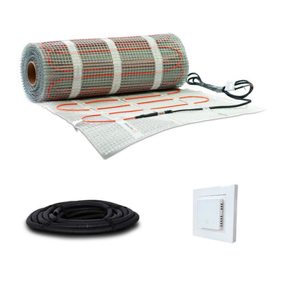 Varmemåtte under Klinker 4,0 m² 600W 8x0,5 m med Termostat