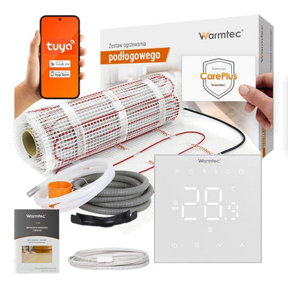 Varmemåtte 0,5 m² 170W/m² med Wi-Fi Termostat Hvid DS2-05/XRT01