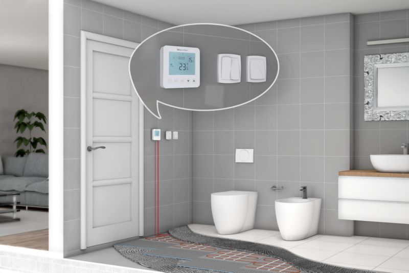 Varmemåtte 1,5 m² 100W/m² med Wi-Fi Termostat Hvid DSE-15/PRT-01