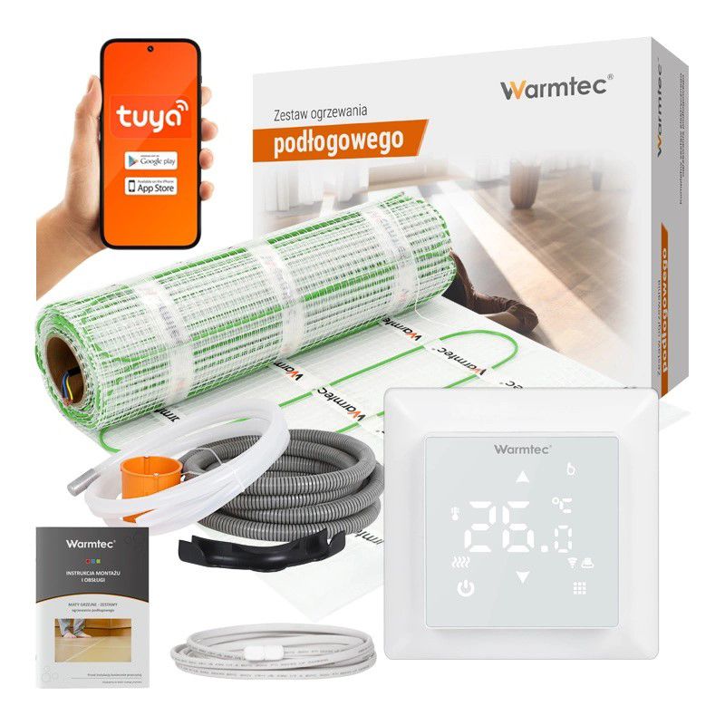 Varmemåtte 100W/m² Wi-Fi Hvid DSE-15/WRT31W-B