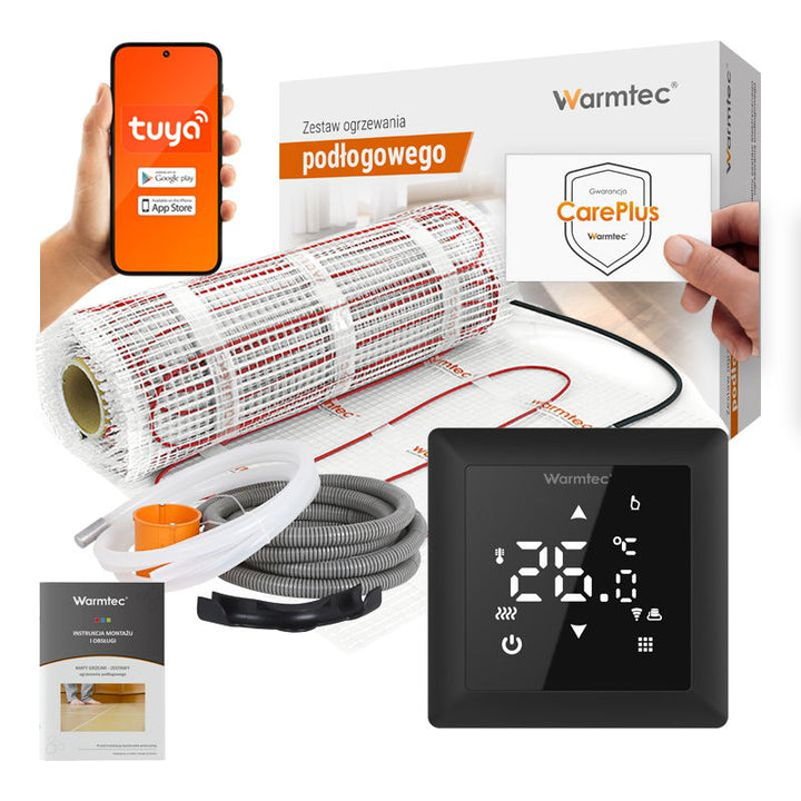 Varmemåtte 12 m² 170W/m² med Wi-Fi Termostat DS2-120/WRT31W-CZ