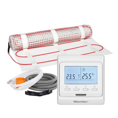 Varmemåtte til Klinker 1 m² 160W Hvid med Termostat DSH-10/T510