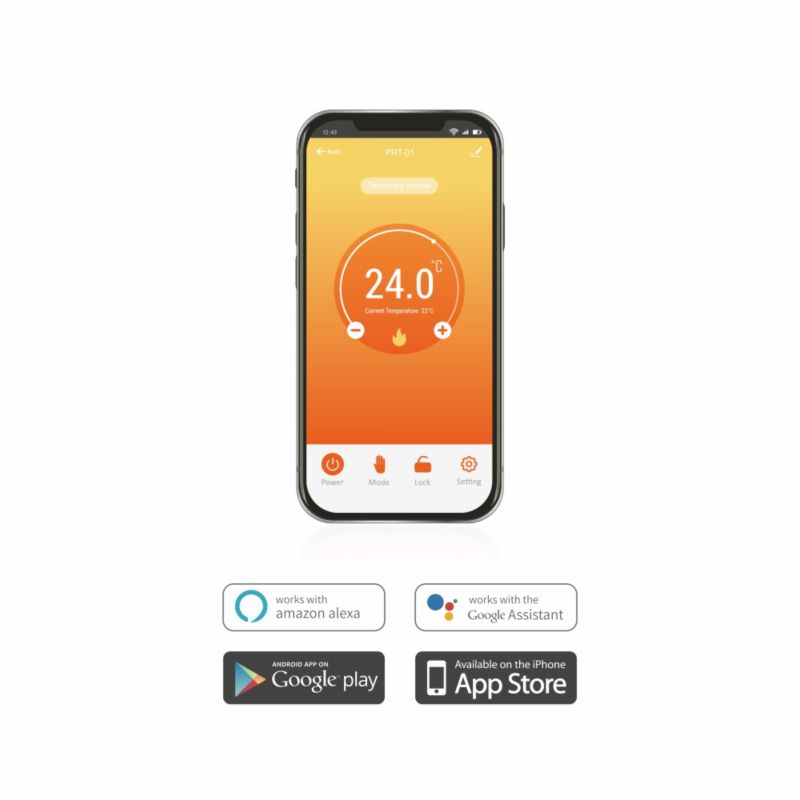 Varmemåtte 5 m² 100W/m² med Wi-Fi Termostat Hvid DSE-50/XRT01