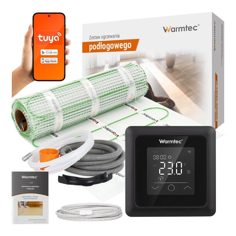 Varmemåtte 3 m² 100W/m² Sort Termostat DSE-30/ZTS