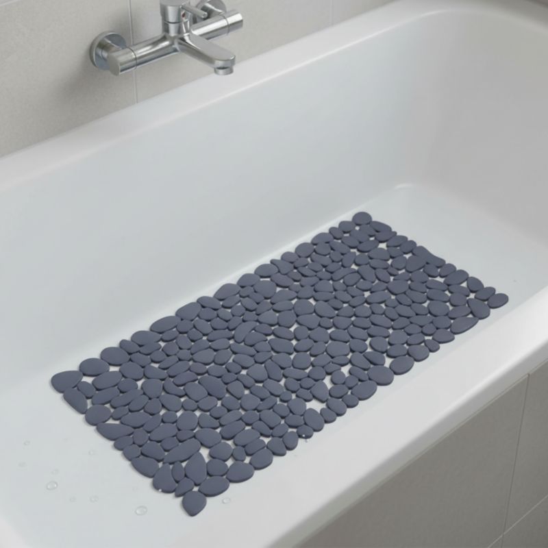 Bademåtte til Badekar 40 x 70 cm Marineblå Antiskrid PVC