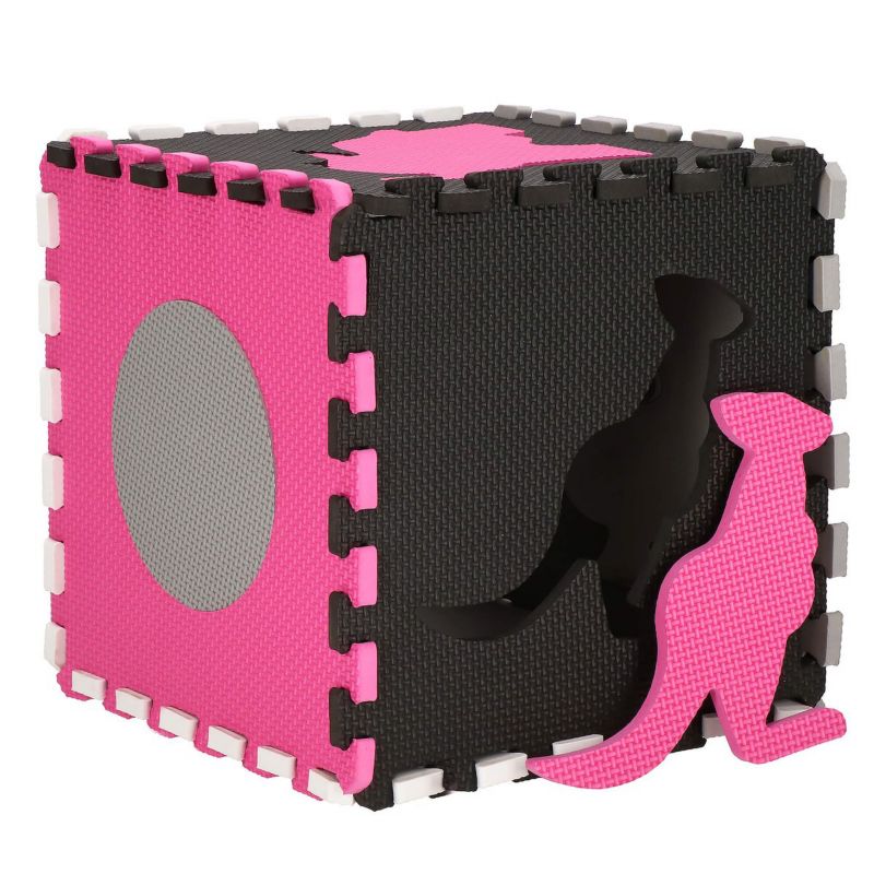 Springos skumlegemåtte 120x120 cm puslespil til børn multifarvet EVA-skum 1 stk.