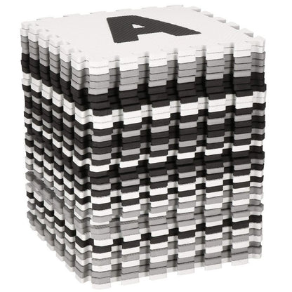 Springos skumgummimåtte med alfabet og tal, 175x175 cm puslespil til børn i EVA-skum, 1 stk.