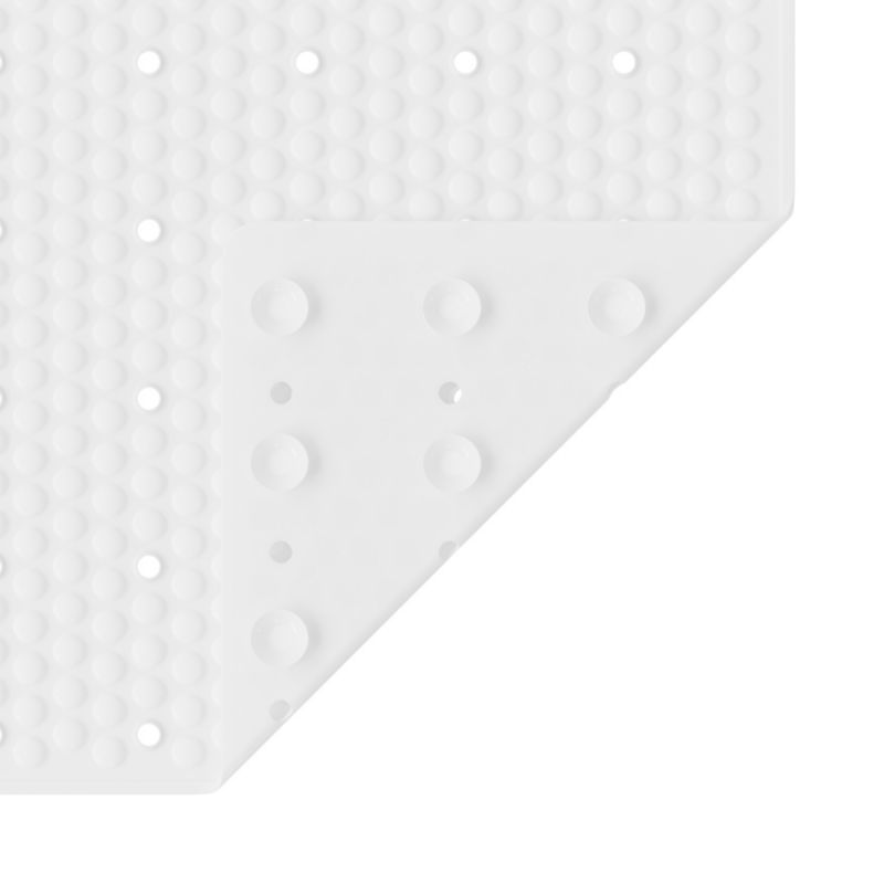 Bademåtte Rektangulær 52 x 54 cm Hvid Antiskrid