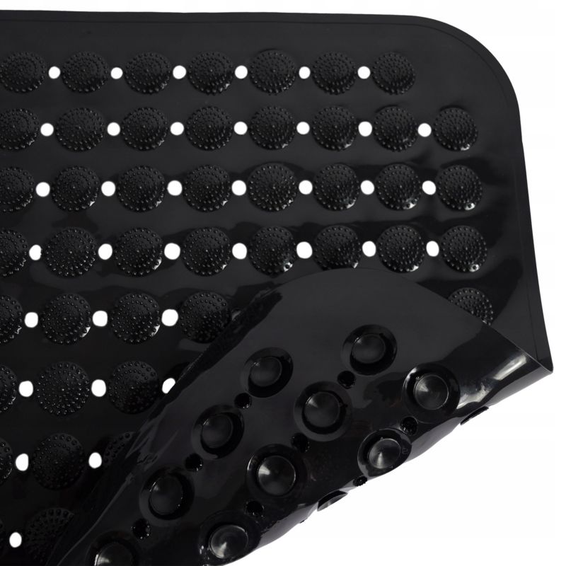 Antiskridmåtte til Bruser 43,5x43,5 cm Sort PVC 1 stk.