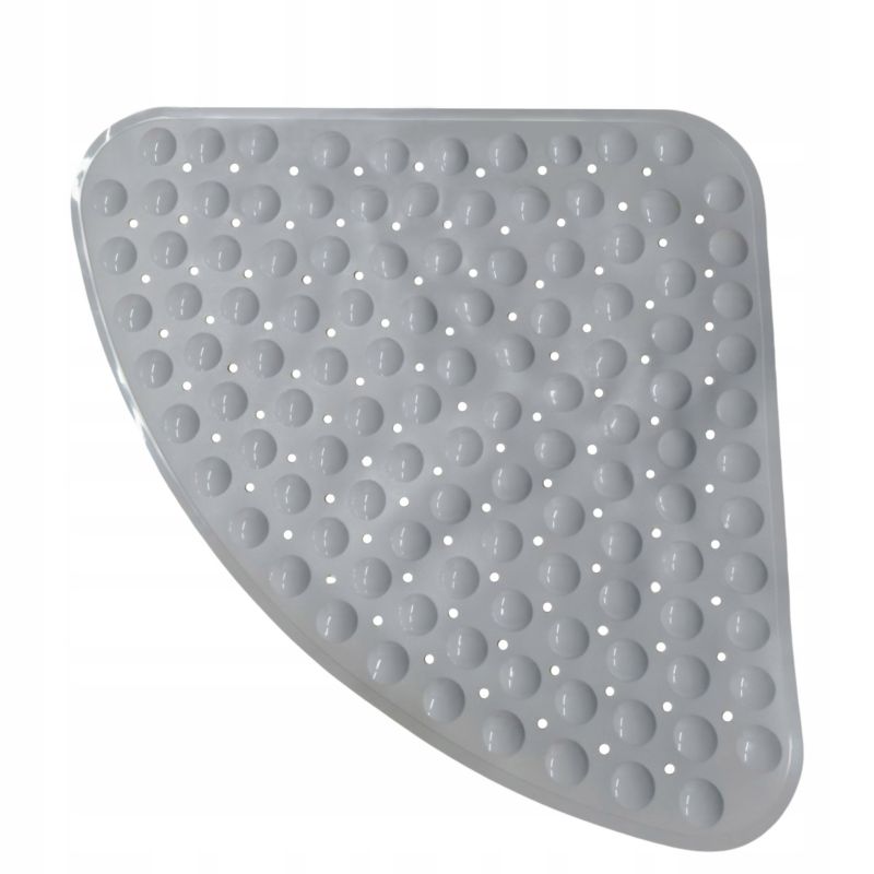 Hjørne Bademåtte Antiskrid Grå 54x54 cm PVC