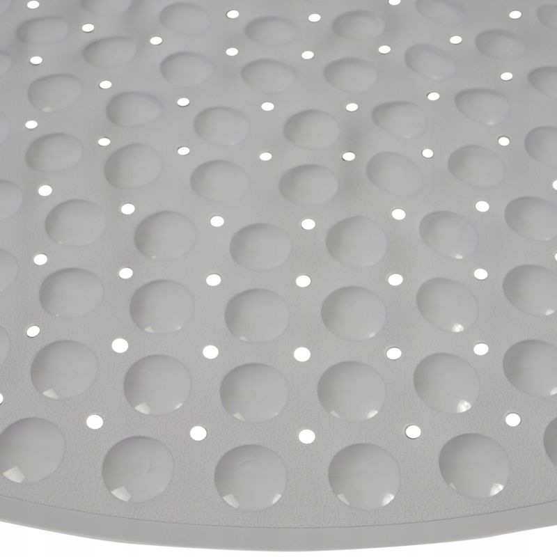 Hjørne Bademåtte Antiskrid Grå 54x54 cm PVC