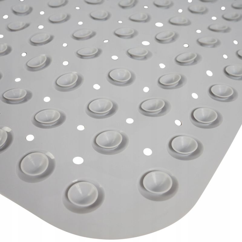Hjørne Bademåtte Antiskrid Grå 54x54 cm PVC