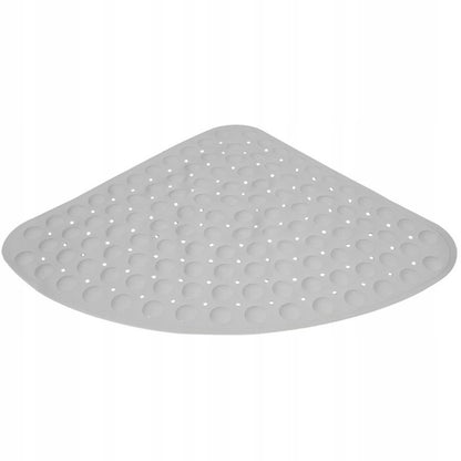 Hjørne Bademåtte Antiskrid Grå 54x54 cm PVC