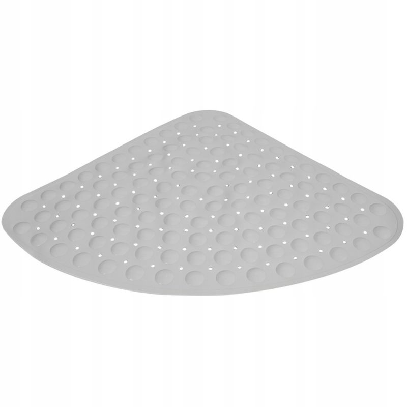 Hjørne Bademåtte Antiskrid Grå 54x54 cm PVC