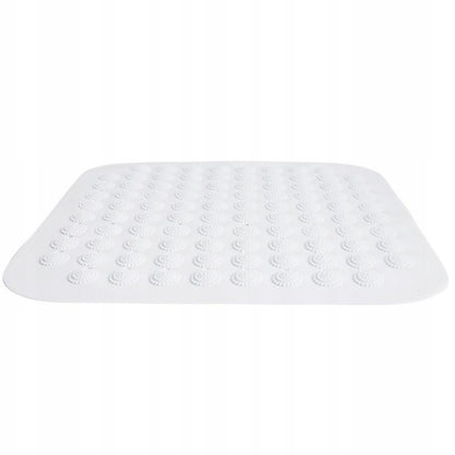 Bademåtte 43,5x43,5 cm Skridsikker Hvid PVC 1 stk.
