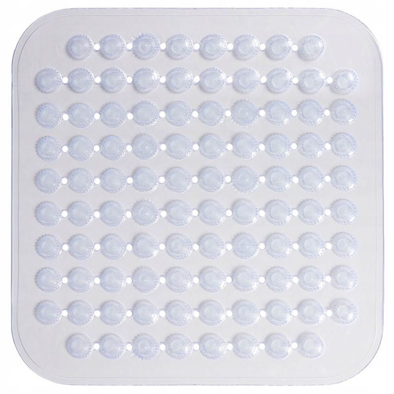 Bademåtte 43,5x43,5 cm Transparent Skridsikker 1 stk. | 5905923651948