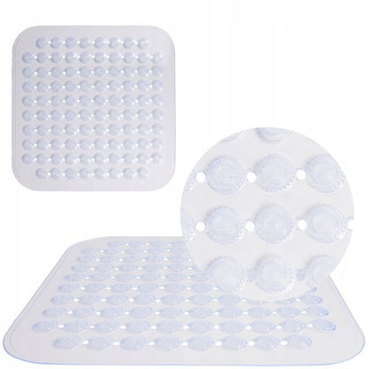 Bademåtte 43,5x43,5 cm Transparent Skridsikker 1 stk. | 5905923651948