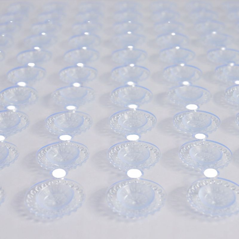 Bademåtte 43,5x43,5 cm Transparent Skridsikker 1 stk. | 5905923651948