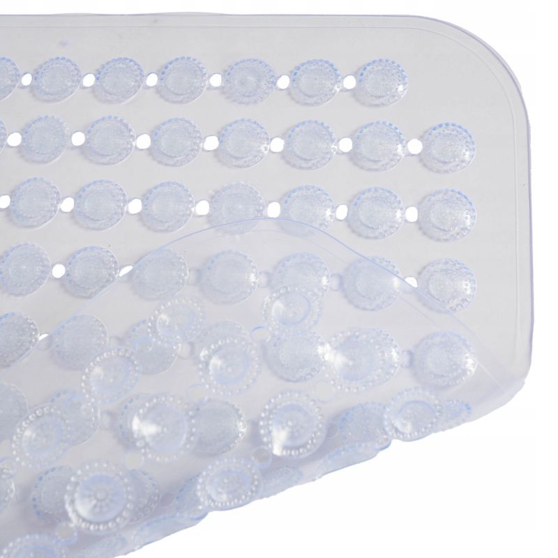 Bademåtte 43,5x43,5 cm Transparent Skridsikker 1 stk. | 5905923651948
