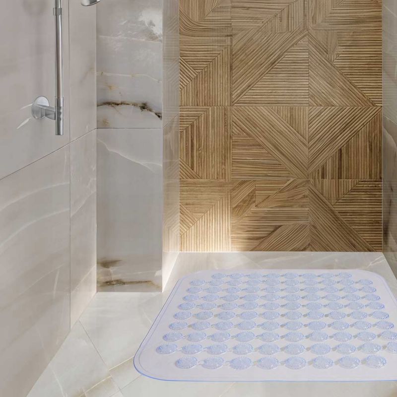 Bademåtte 43,5x43,5 cm Transparent Skridsikker 1 stk. | 5905923651948