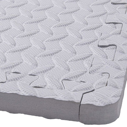 Foldbar legetæppe til børn Springos 230 x 120 cm puslespil i EVA-skum, cremegrå, 1 stk.